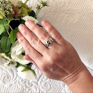 James Avery Floral Belt & Buckle Ring Size 7